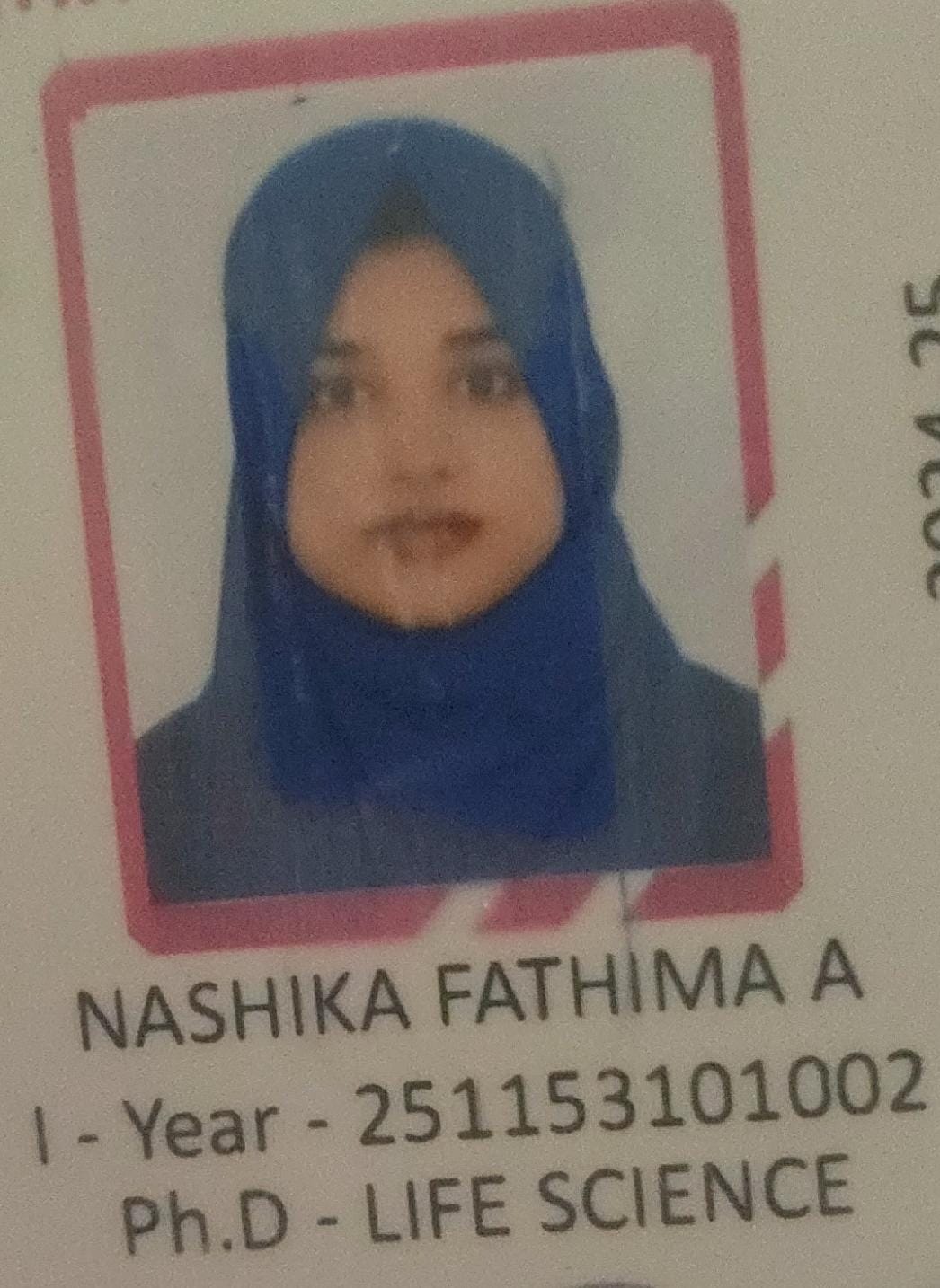 Nashika Fathima. A